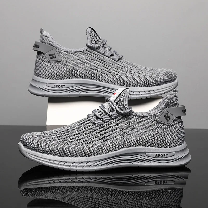 Men Mesh Knit Running Sneakers - огляд і ціна Shock Absorbing Gym Trainers