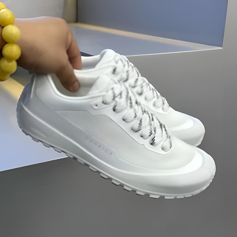 Solid Tone Anti Slip Men Low T - огляд і ціна Knit Fabric Lace Up Sneakers